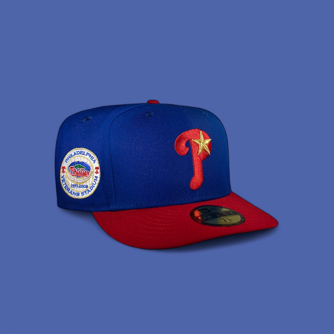 Philadelphia Phillies Royal Blue and Red Gold Star Vet Stadium