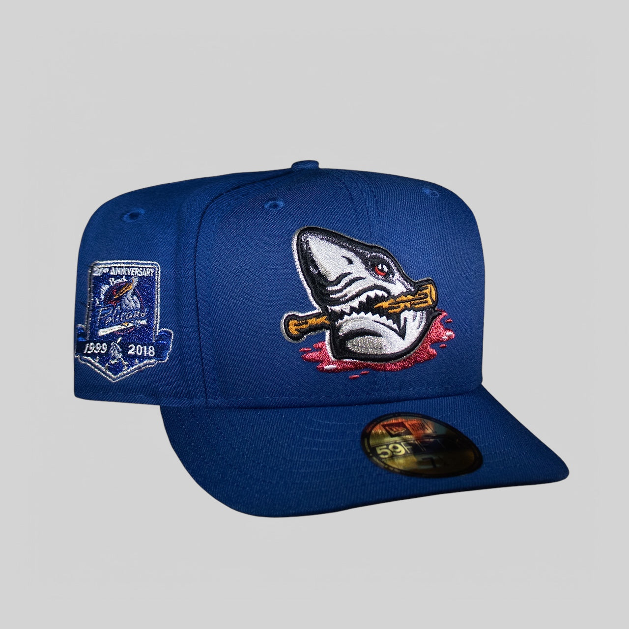 Myrtle Beach Pelicans Songbird Blue 20th anniversary Grey uv