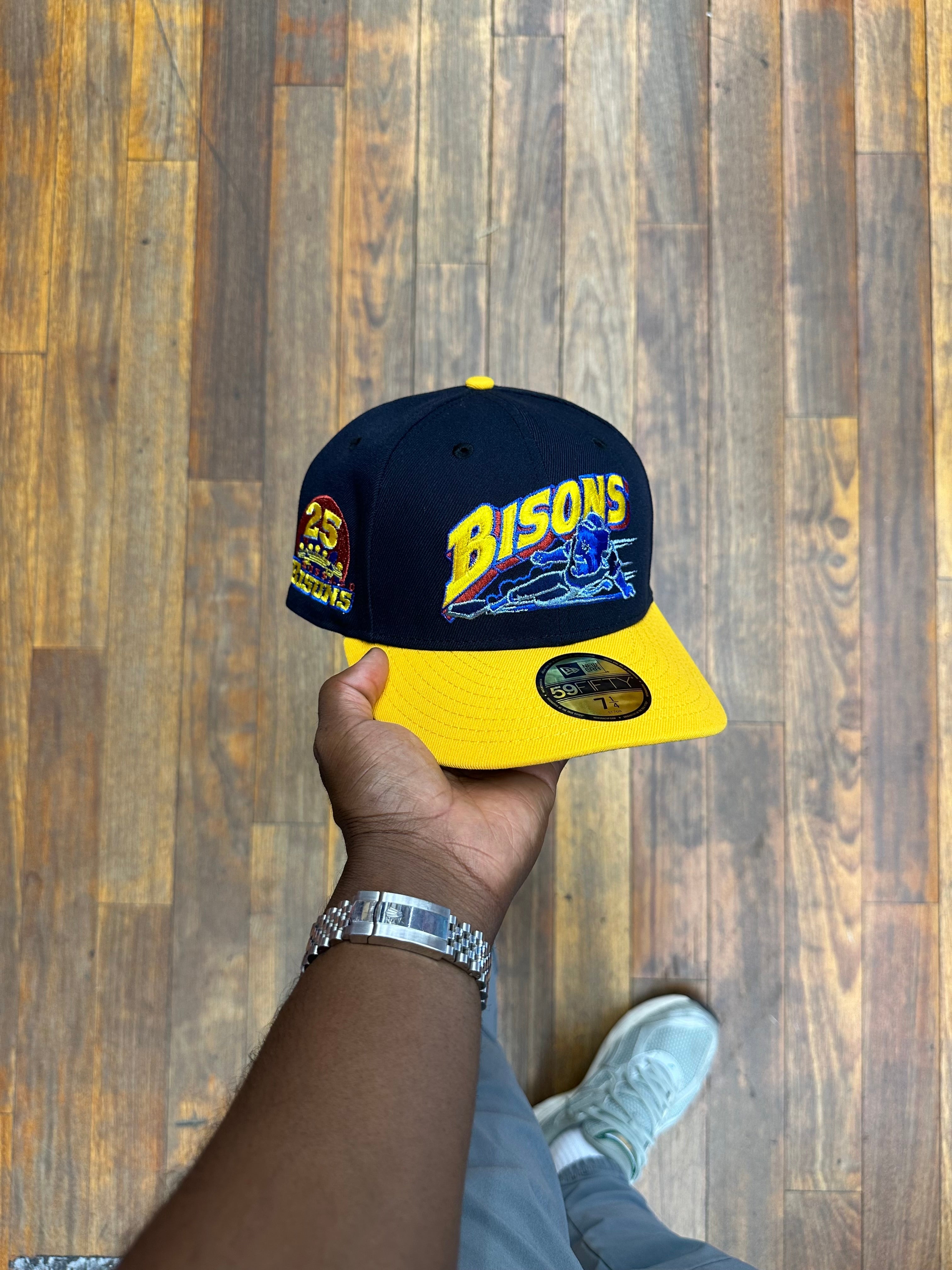 Buffalo Bisons Navy Blue and Yellow 25Th