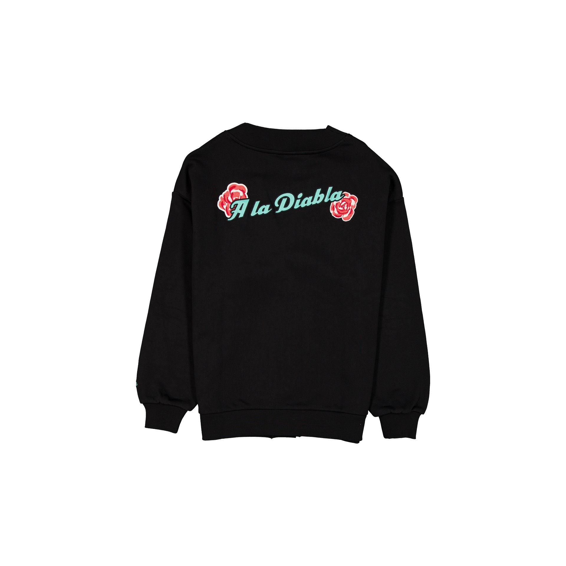 Diablos Rojos del México Black Floral Cardigan