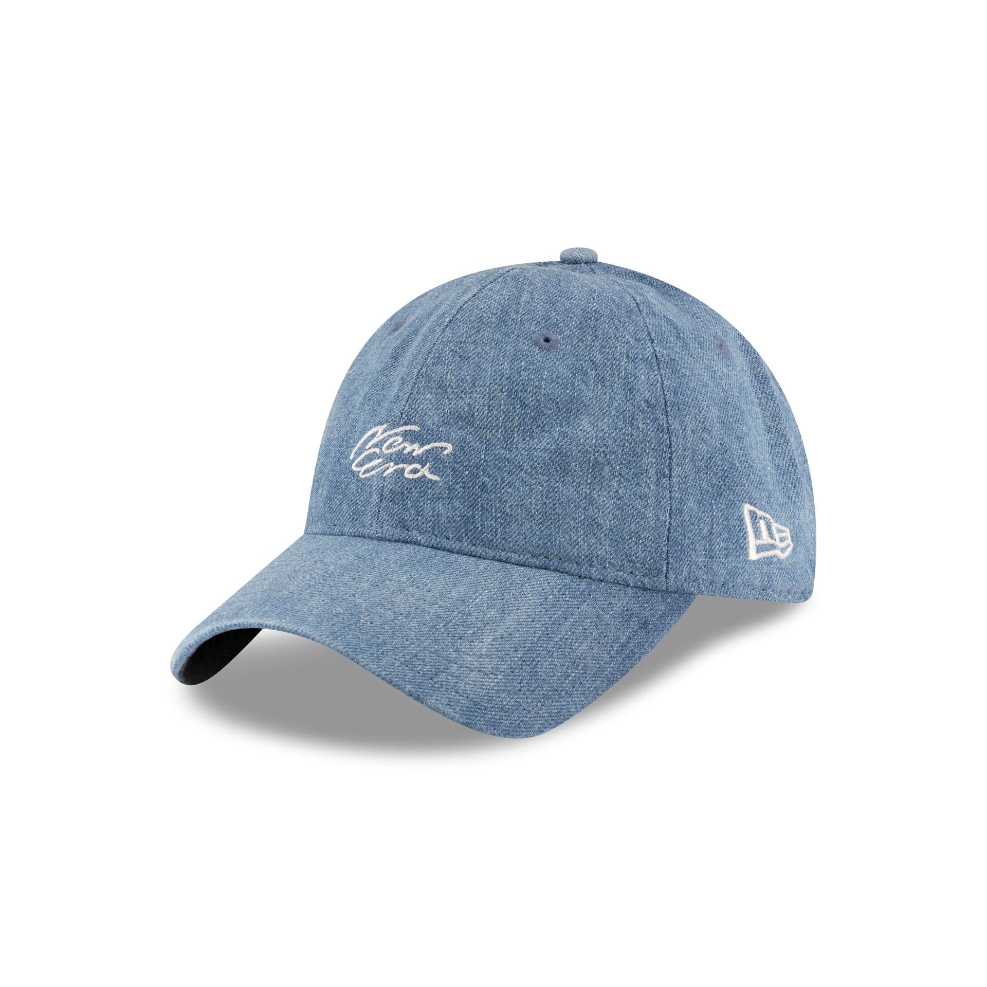 New Era Cap Handwritten Light Denim 9TWENTY Easy Snap Hat