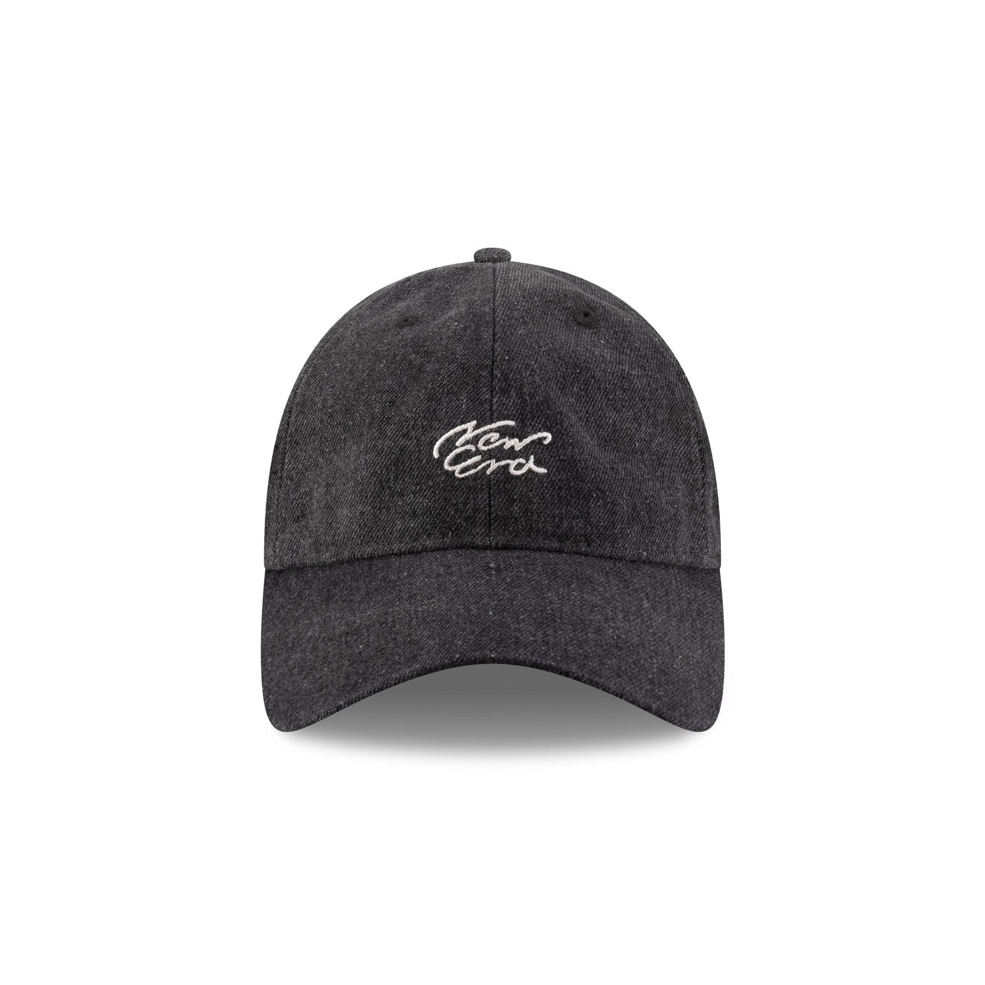 New Era Cap Handwritten Black Denim 9TWENTY Easy Snap Hat