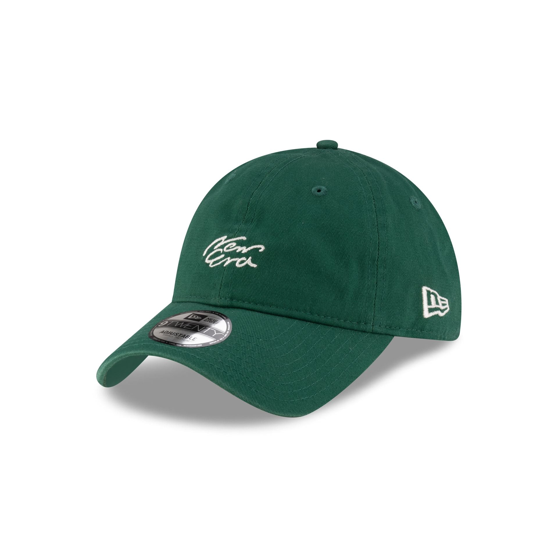 New Era Cap Handwritten Green 9TWENTY Easy Snap Hat