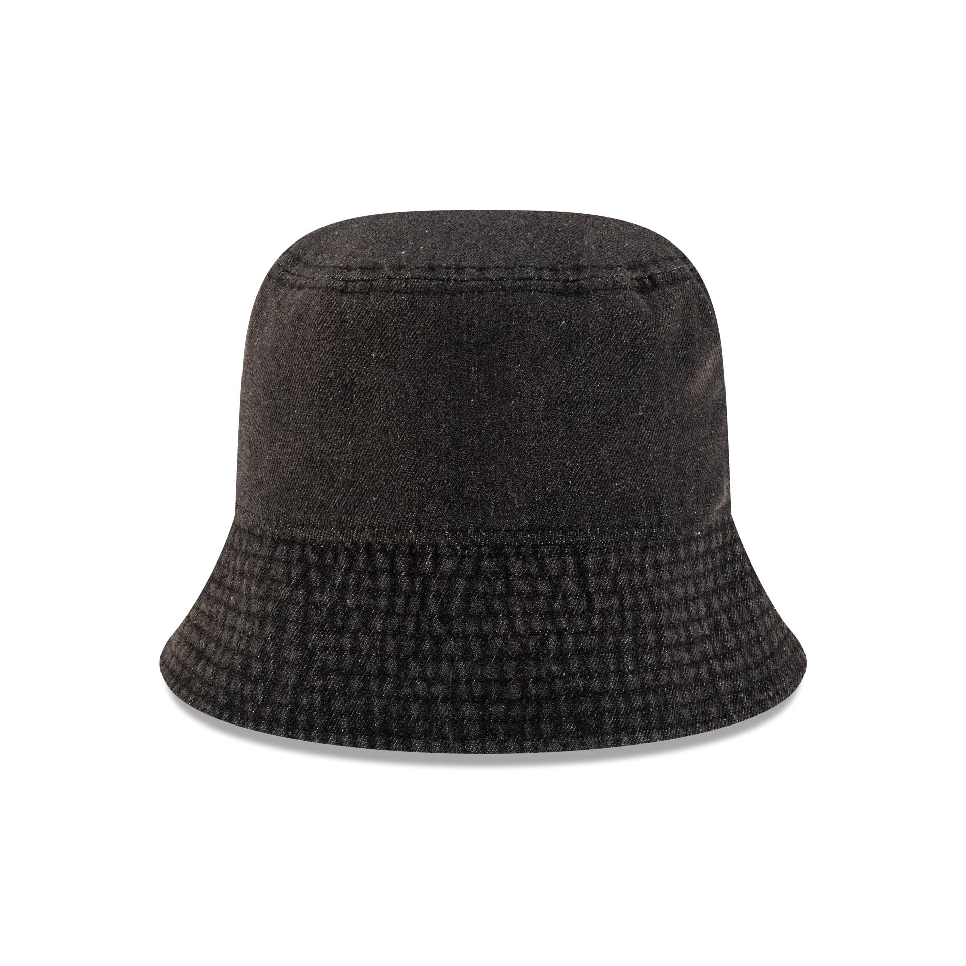 New Era Cap Black Denim Bucket Hat