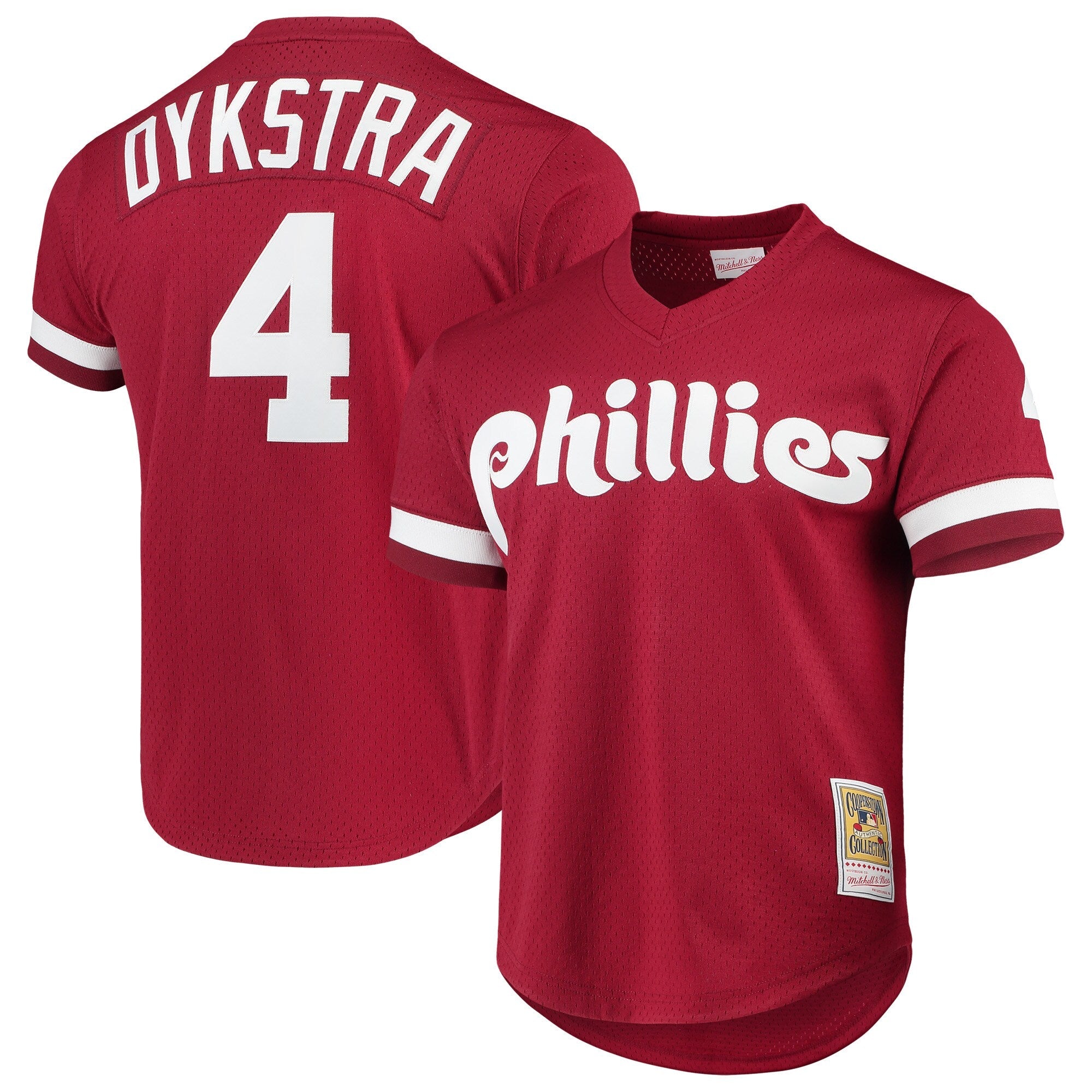 Phillies Burgundy Jersey 4 Oykstra