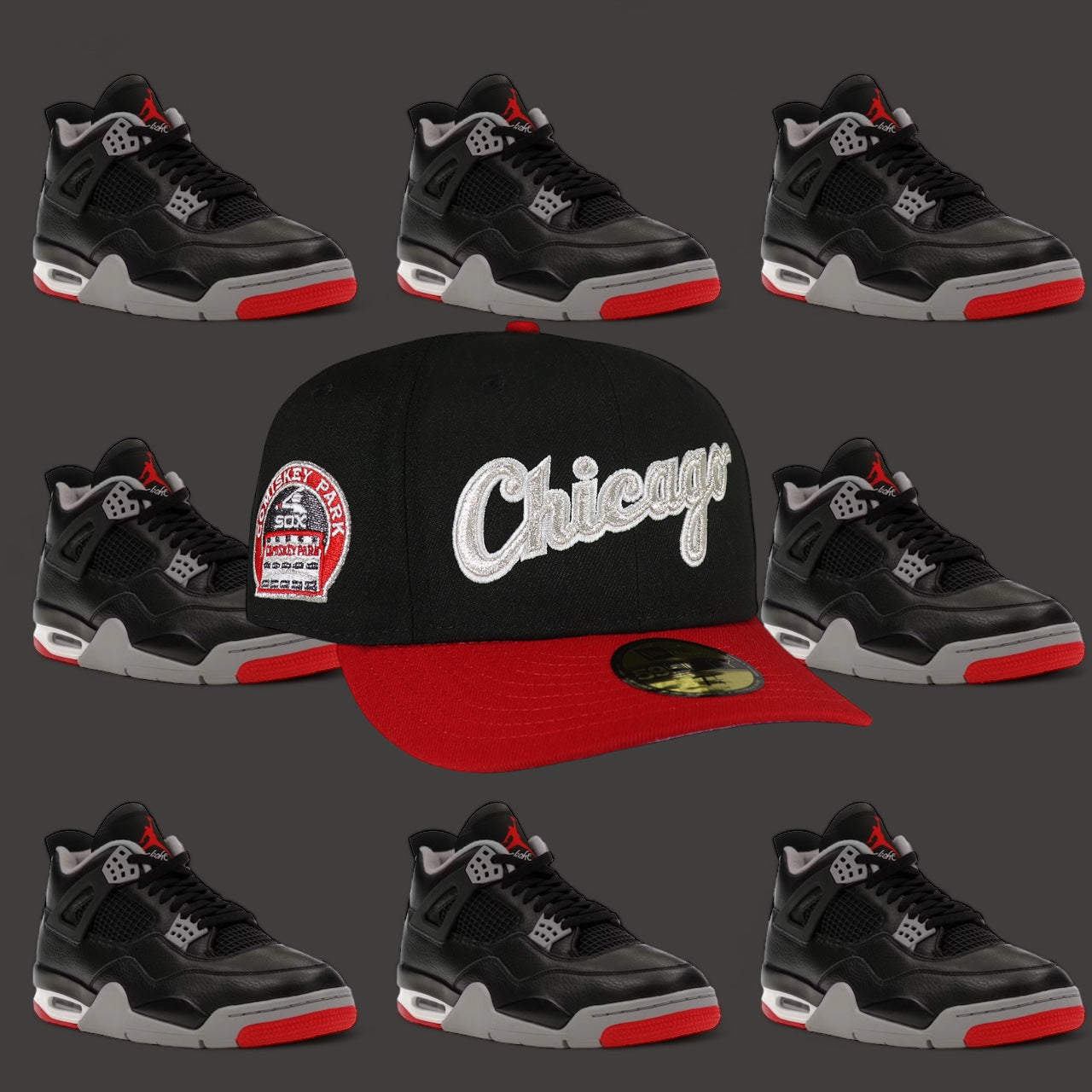Chicago White Sox Black and Red Script Logo