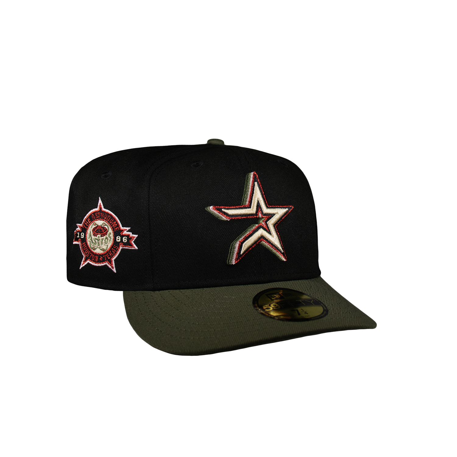 Houston Astros Black and Olive 3D Star