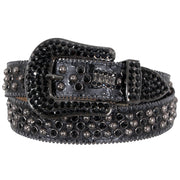 B.B. SIMON BLACK BELT WITH BLACK CRYSTALS