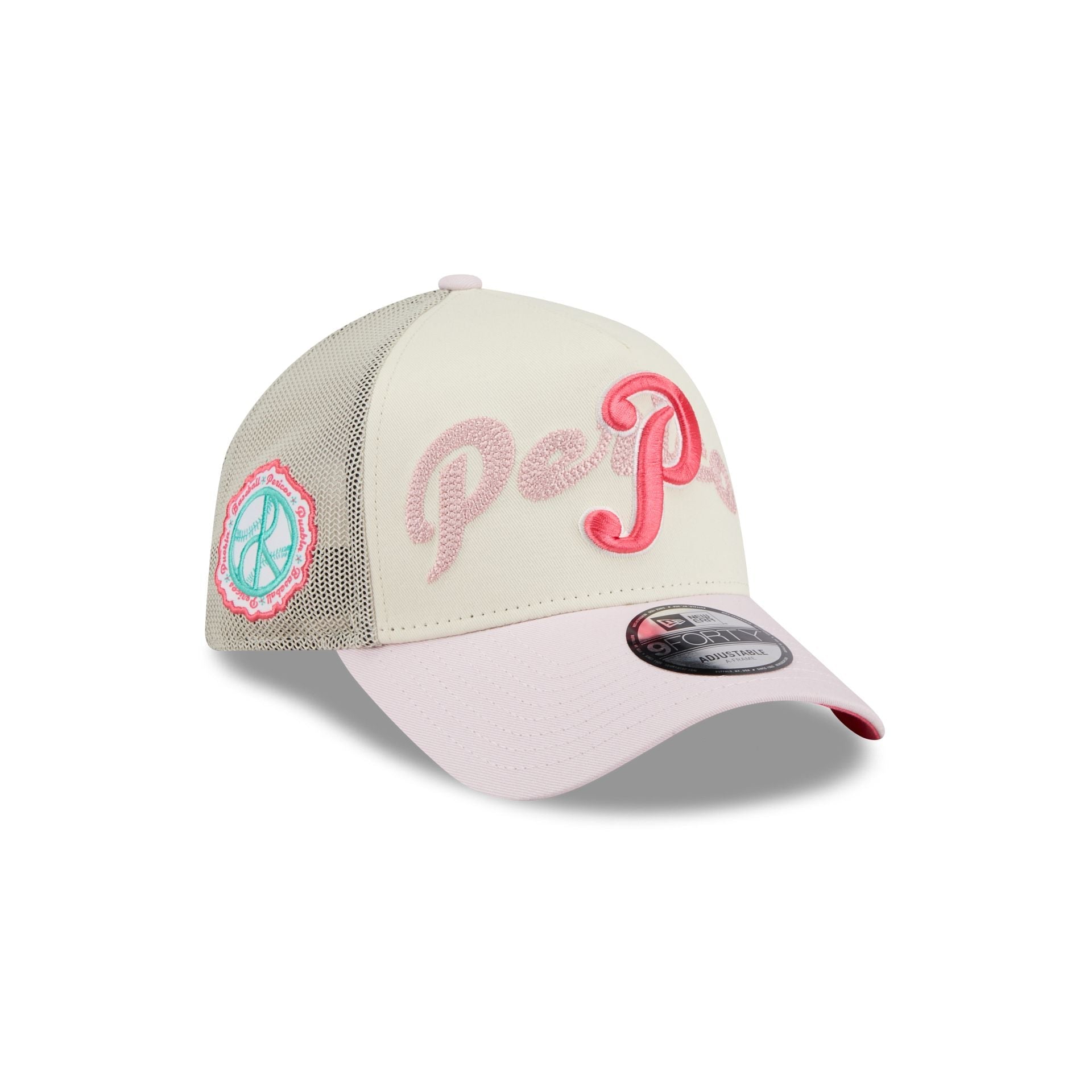Pericos de Puebla Stacked Wordmark 9FORTY A-Frame Snapback Hat
