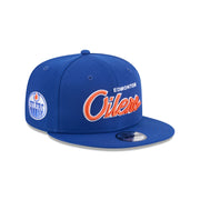 Edmonton Oilers Script 9FIFTY Snapback Hat