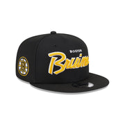 Boston Bruins Script 9FIFTY Snapback Hat