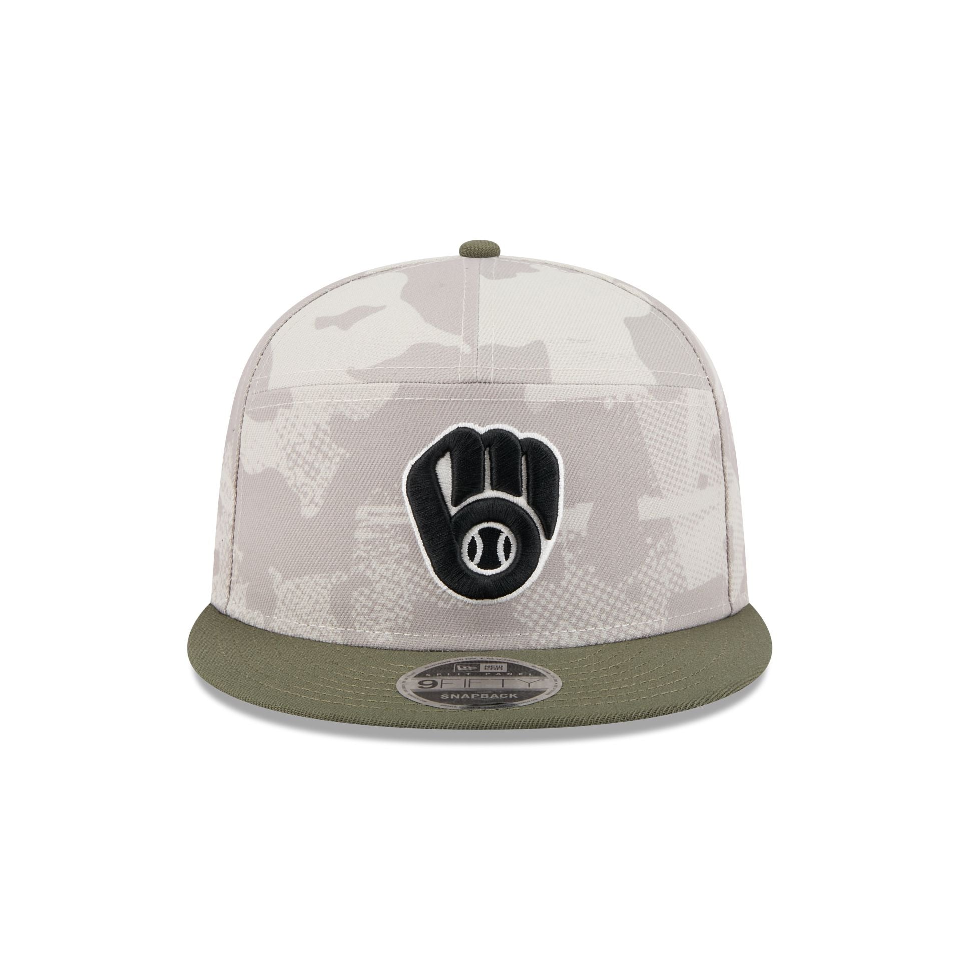 Milwaukee Brewers Armed Forces Day 2025 Split Panel 9FIFTY Snapback Hat