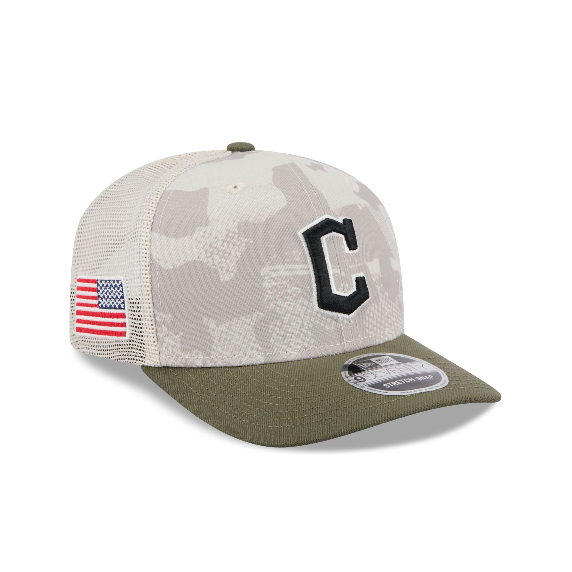 Cleveland Guardians Armed Forces Day 2025 9SEVENTY Trucker Hat