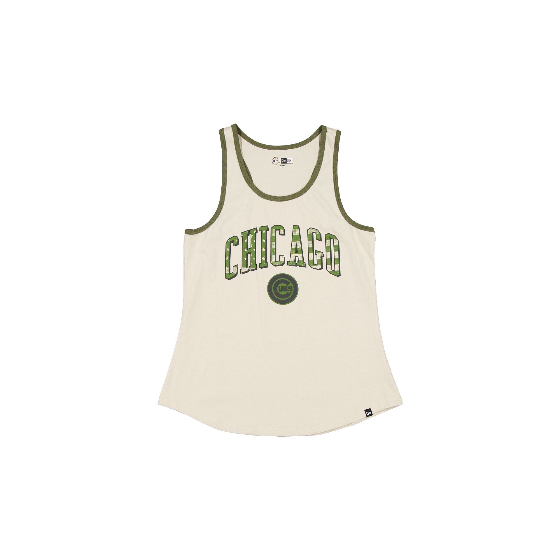 Chicago Cubs Armed Forces Day 2025 Women's Stone Tank Top