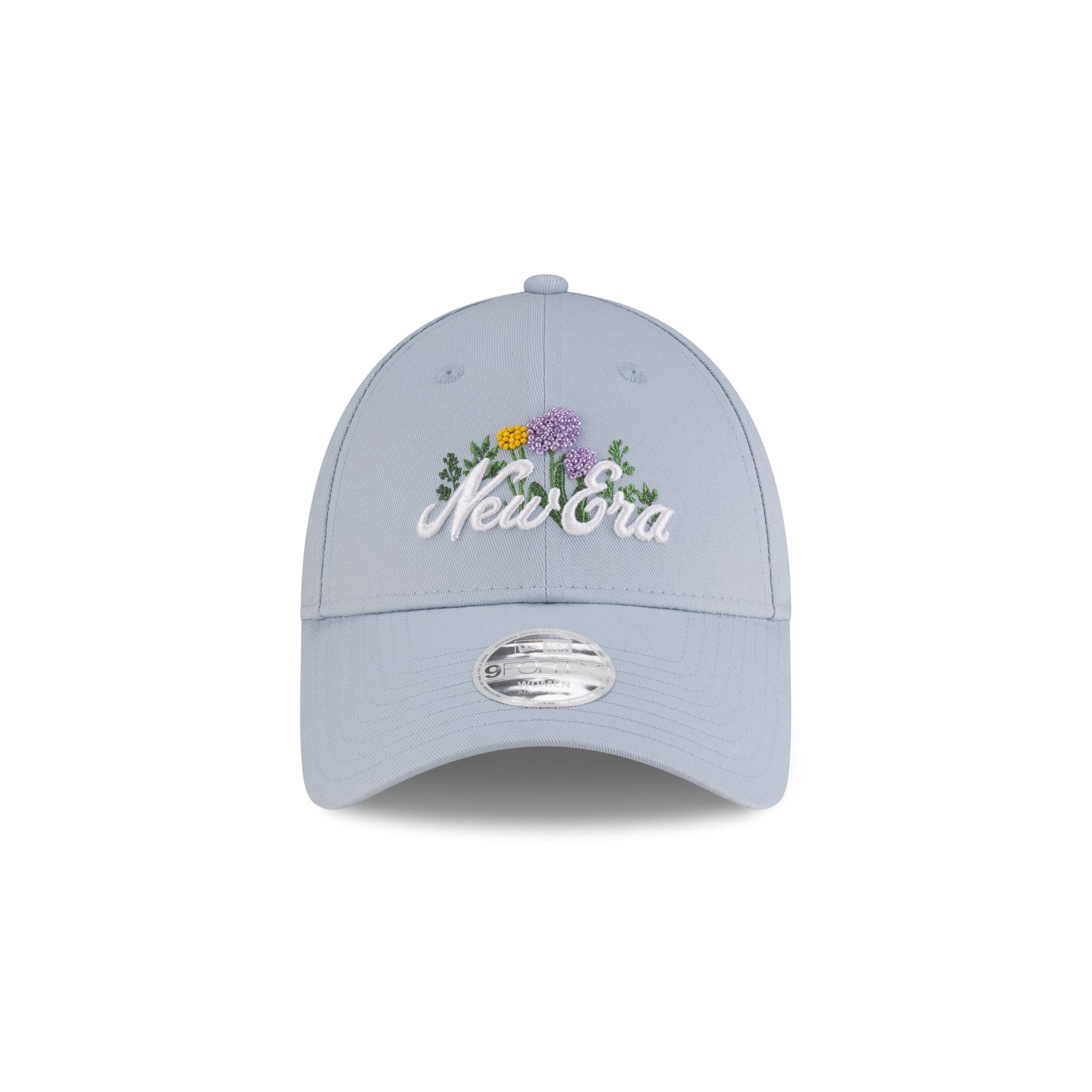 New Era Cap Beaded Floral Pastel Blue Women's 9FORTY Adjustable Hat