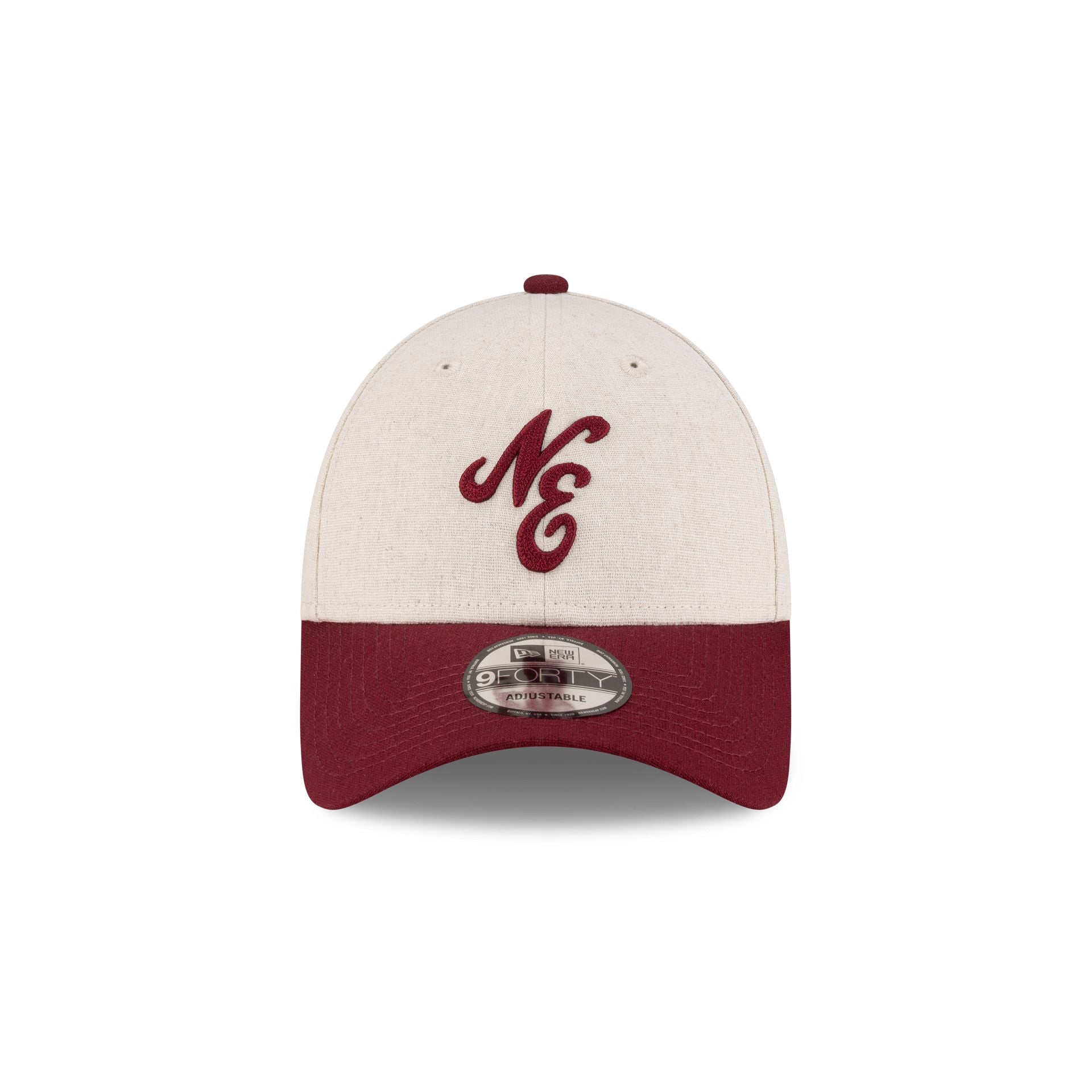 New Era Cap Linen Two Tone Dark Red 9FORTY Adjustable Hat