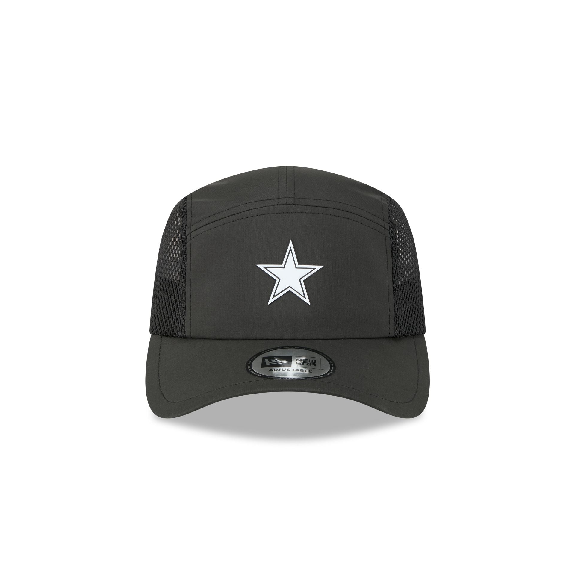 Dallas Cowboys Black Poly Runner Adjustable Hat