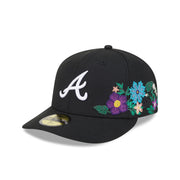 Atlanta Braves Tonal Florals Black 59FIFTY Fitted Hat