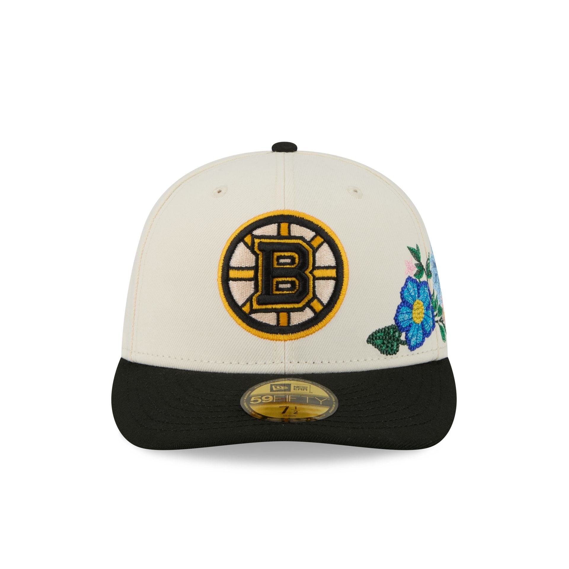 Boston Bruins Tonal Florals White 59FIFTY Fitted Hat