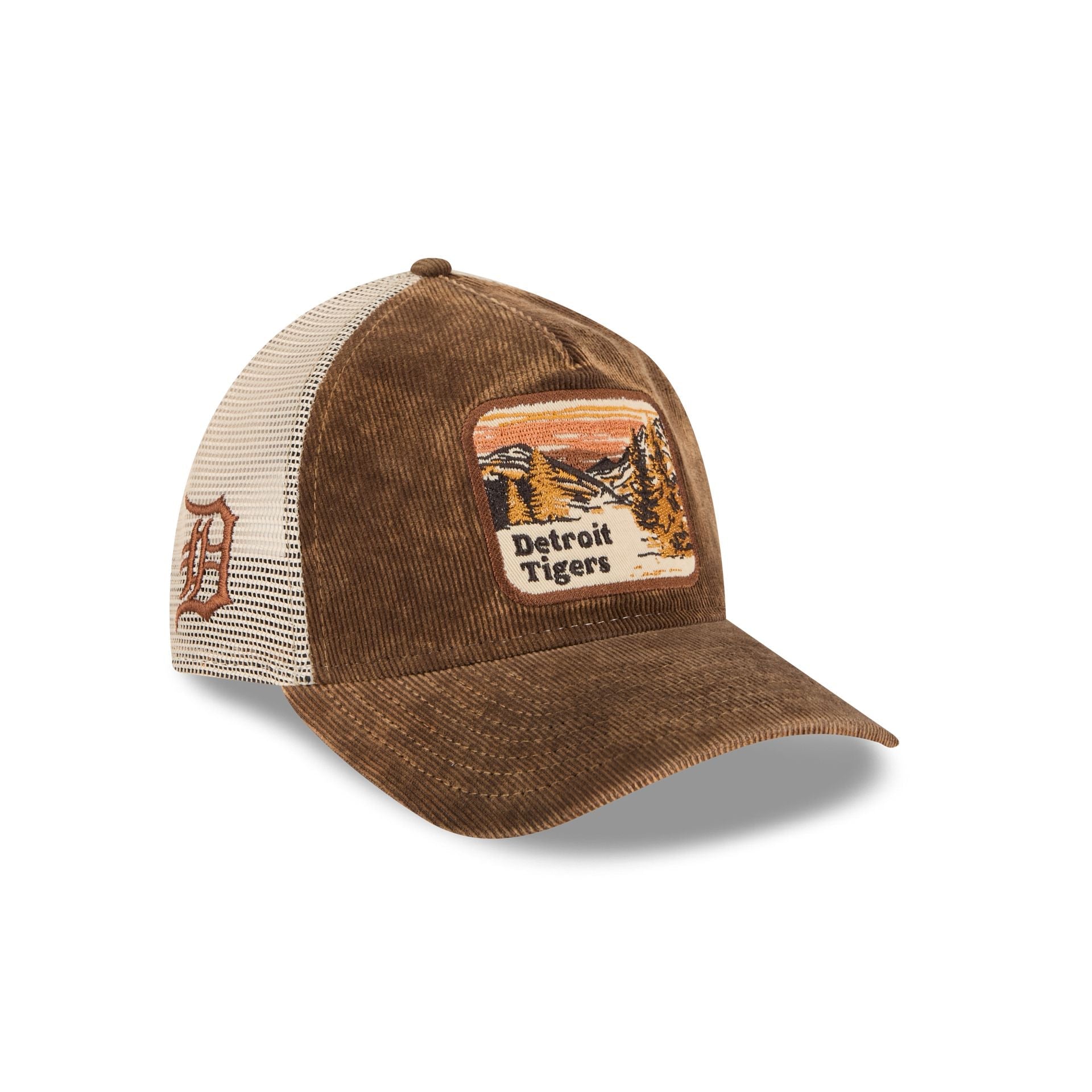 Detroit Tigers Vintage Landscape Brown 9TWENTY A-Frame Trucker Hat