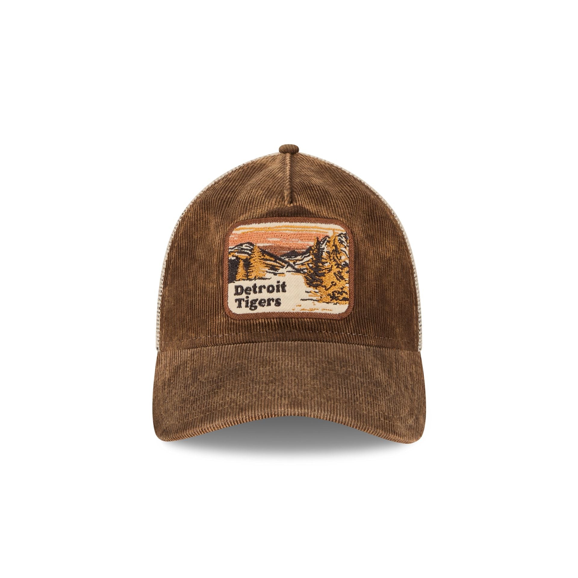 Detroit Tigers Vintage Landscape Brown 9TWENTY A-Frame Trucker Hat