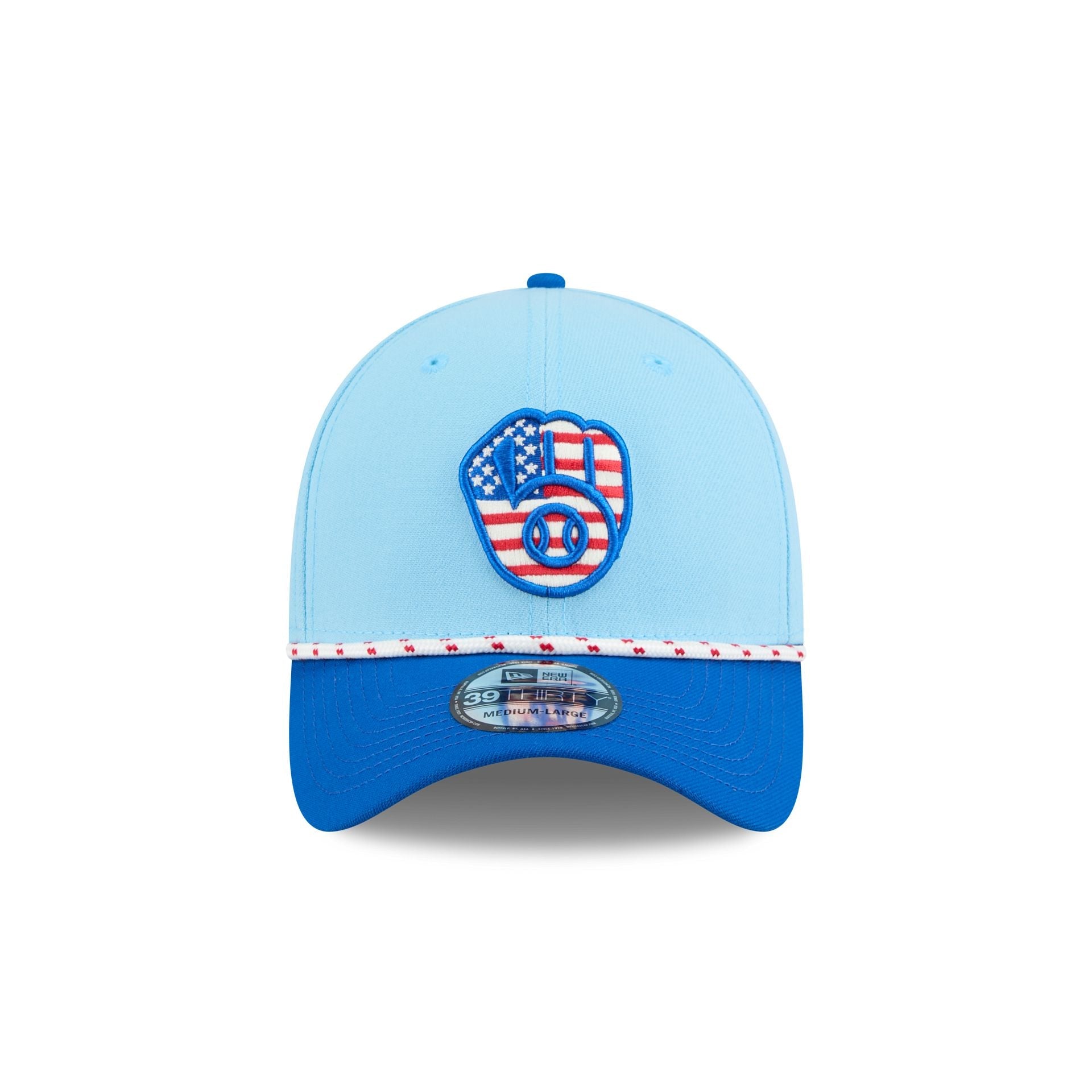 Milwaukee Brewers Independence Day 2025 39THIRTY Stretch Fit Hat