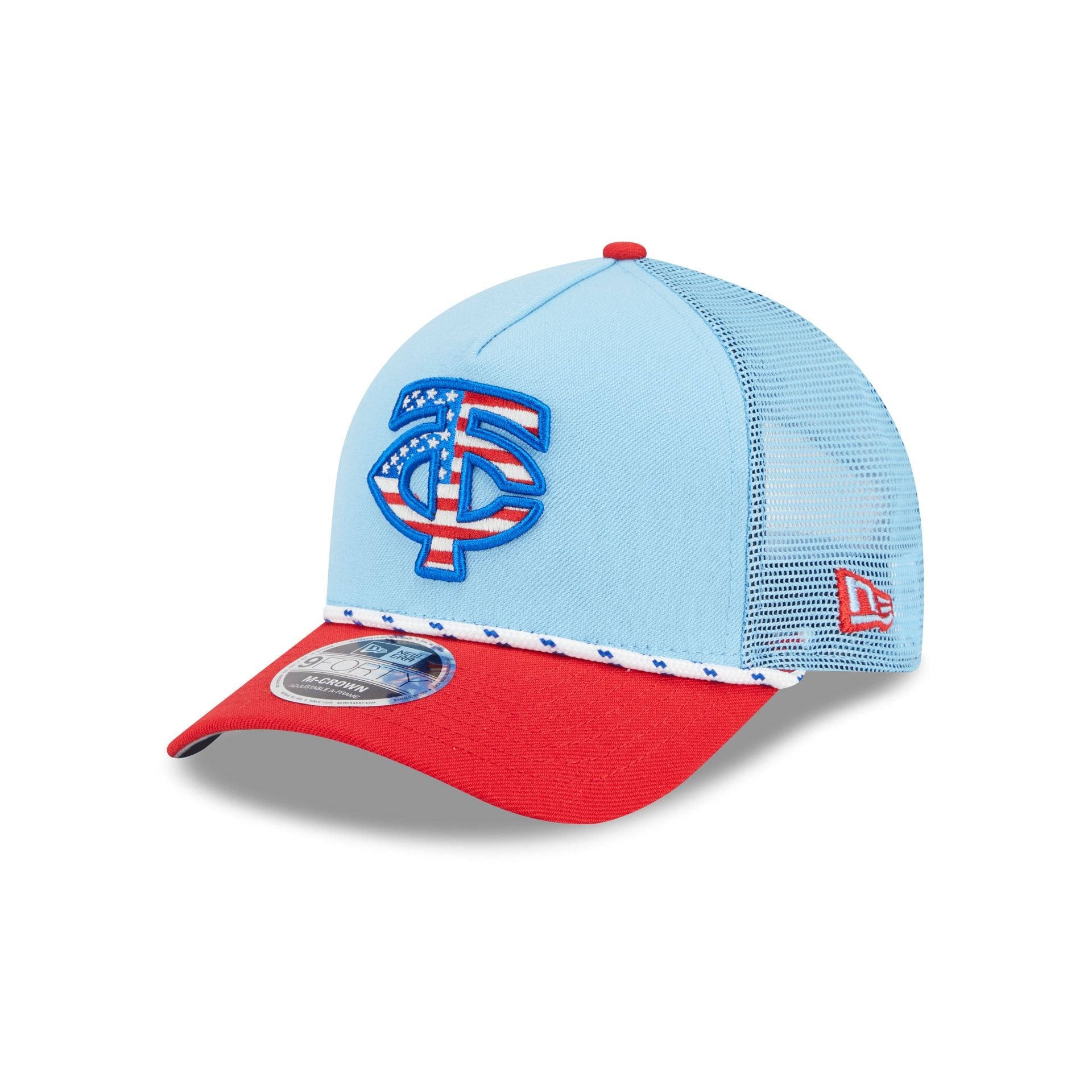 Minnesota Twins Independence Day 2025 9FORTY M-Crown A-Frame Trucker Hat