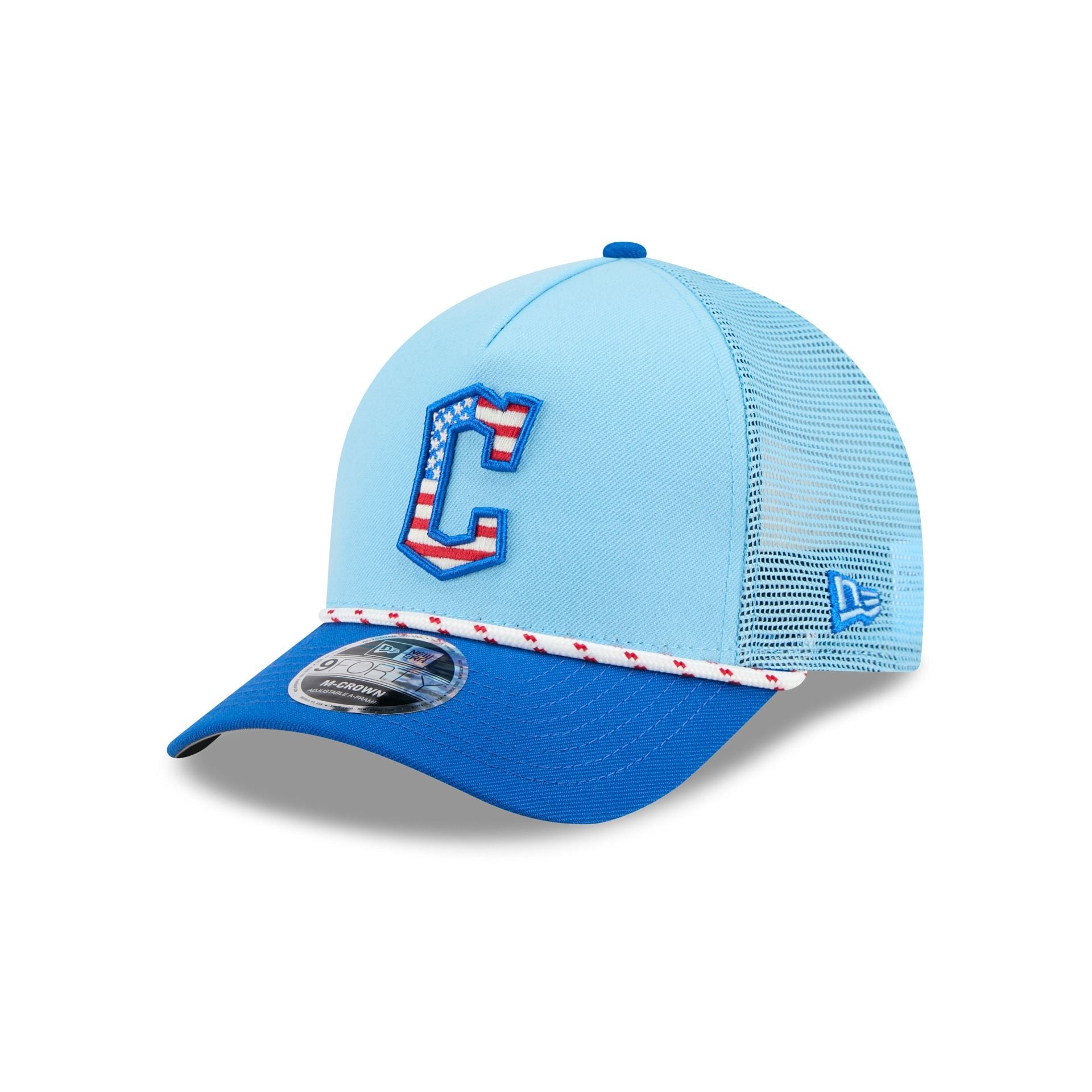 Cleveland Guardians Independence Day 2025 9FORTY M-Crown A-Frame Trucker Hat