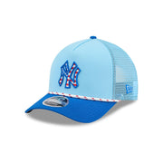 New York Yankees Independence Day 2025 9FORTY M-Crown A-Frame Trucker Hat