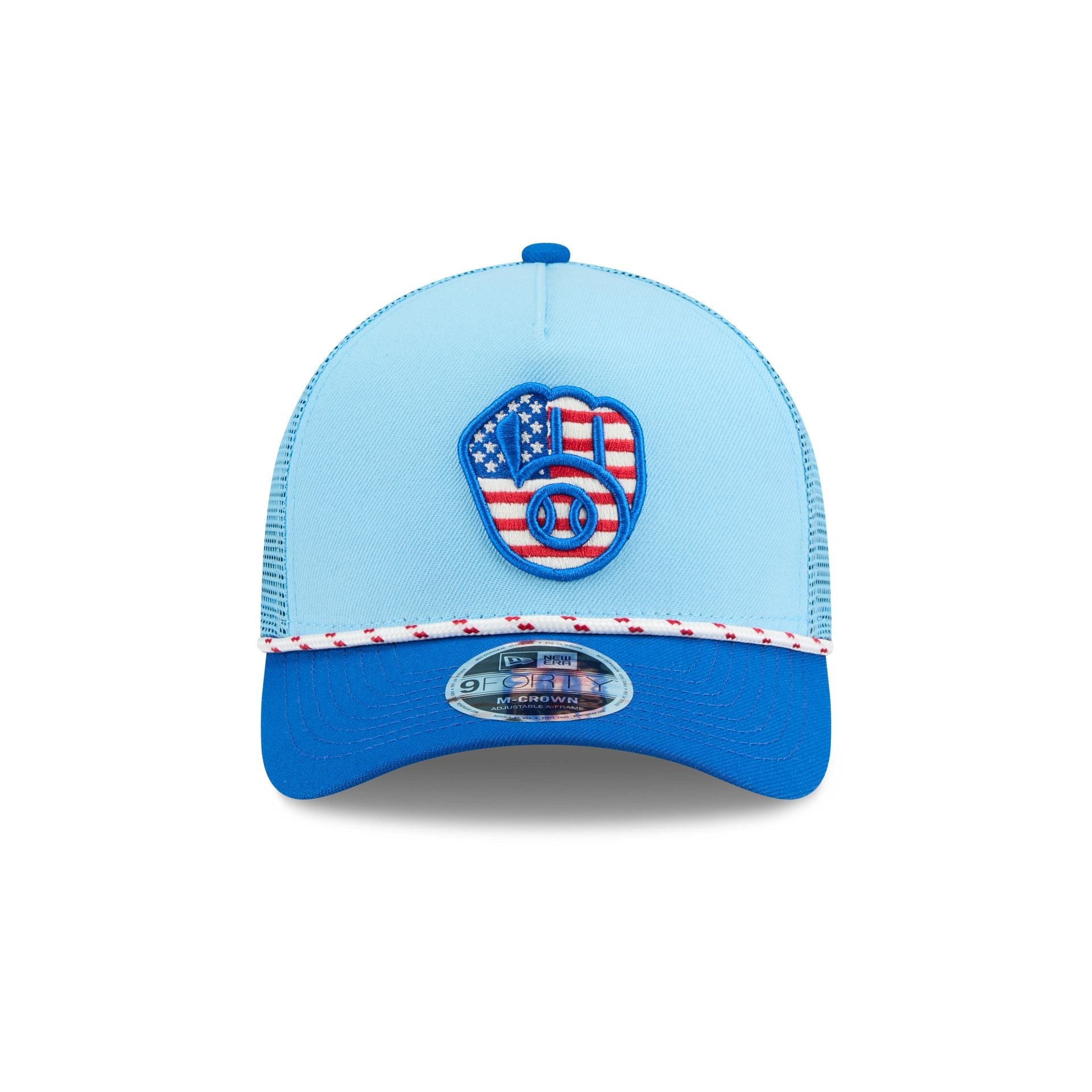 Milwaukee Brewers Independence Day 2025 9FORTY M-Crown A-Frame Trucker Hat
