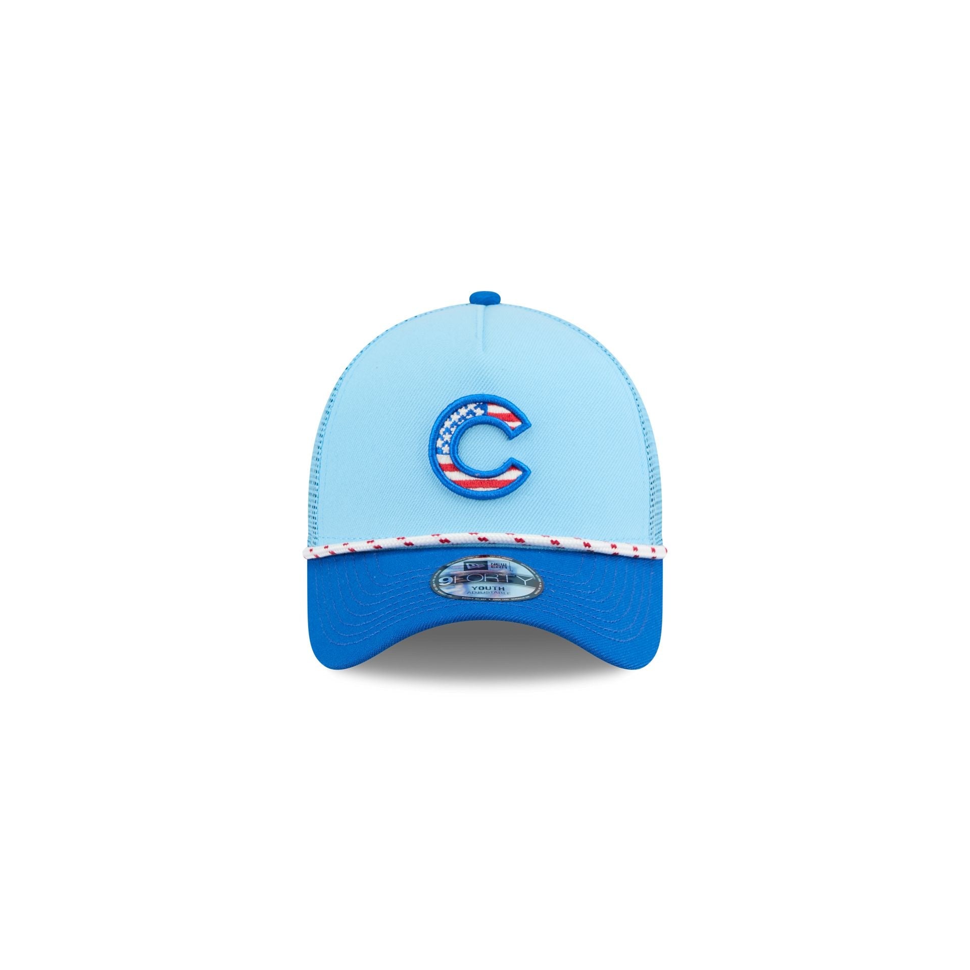 Chicago Cubs Independence Day 2025 Kids 9FORTY M-Crown A-Frame Trucker Hat