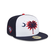 Myrtle Beach Pelicans Theme Night Navy Sidepatch59FIFTY Fitted Hat