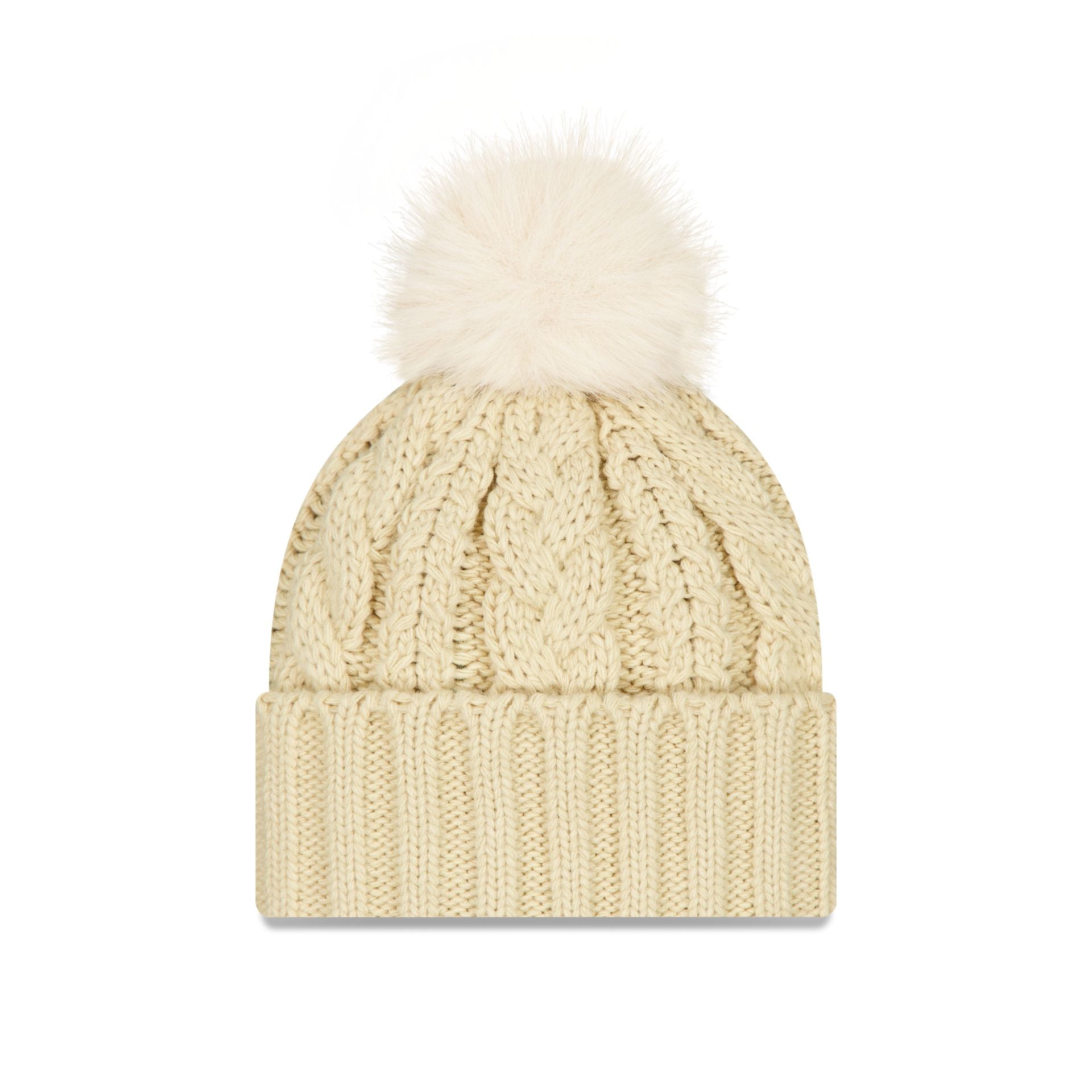 New York Yankees Cream Women's Pom Knit Hat