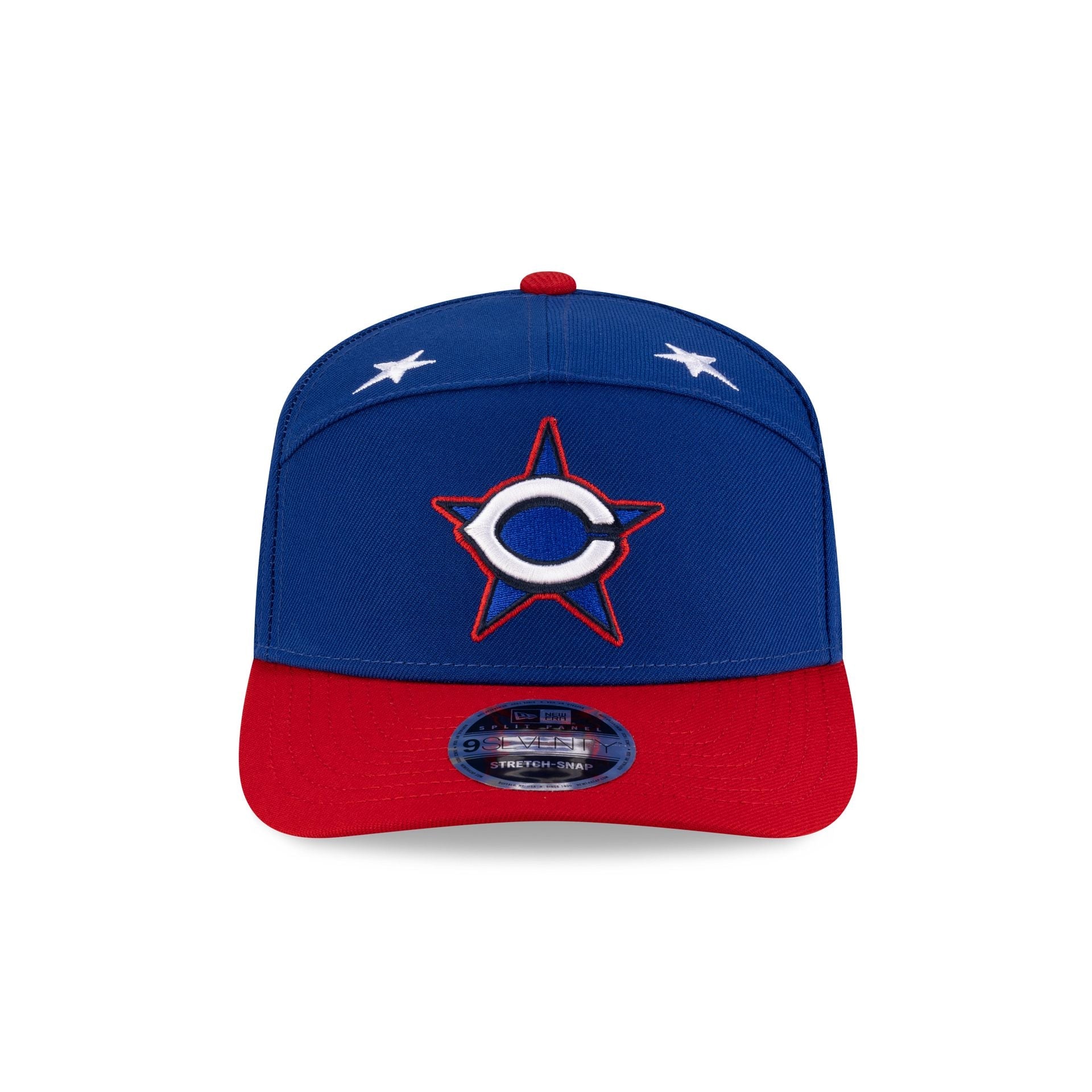 Cincinnati Reds 2025 All-Star Game Workout Split Panel 9SEVENTY Stretch-Snap Hat