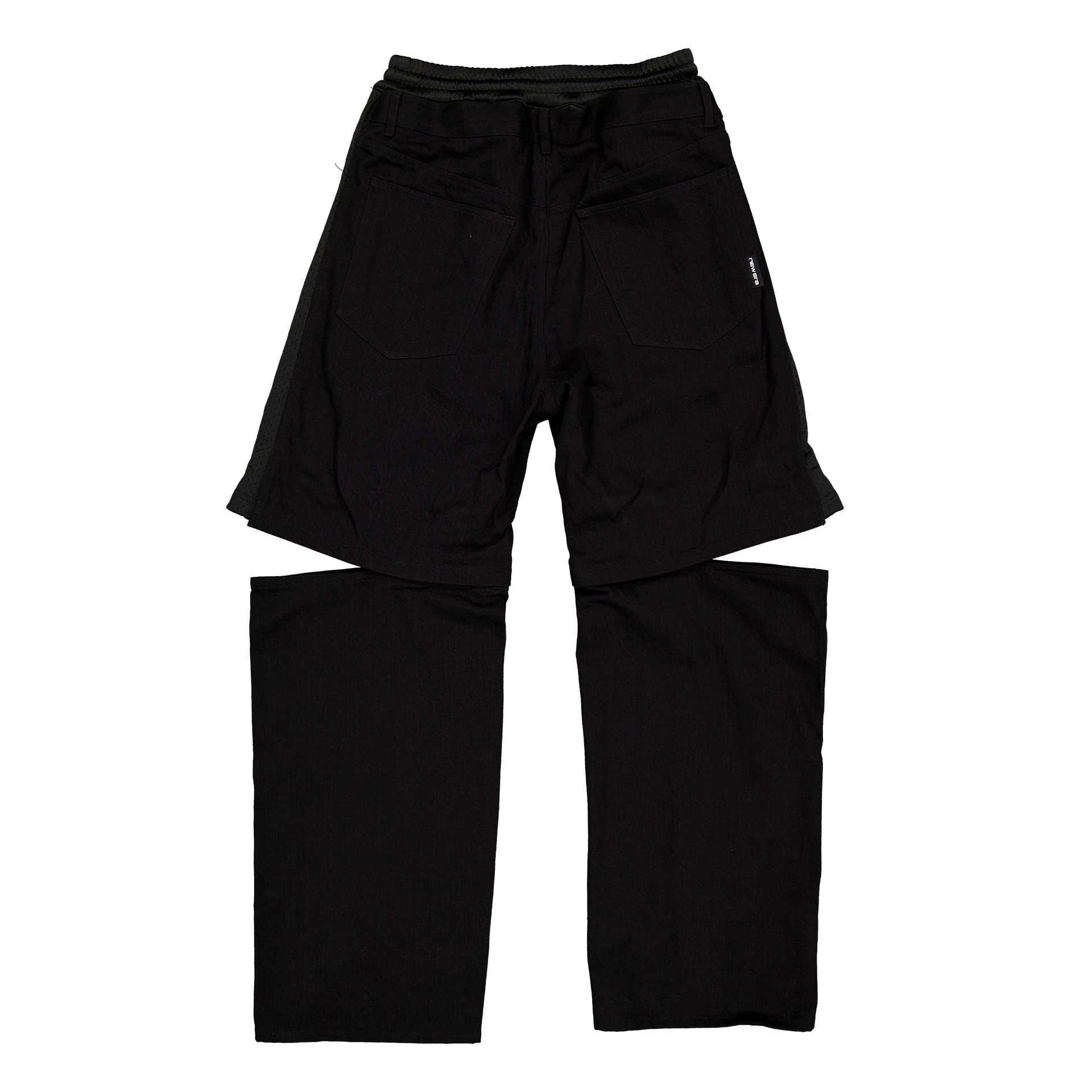 New Era Branded Mutation Mesh Black Denim Jeans