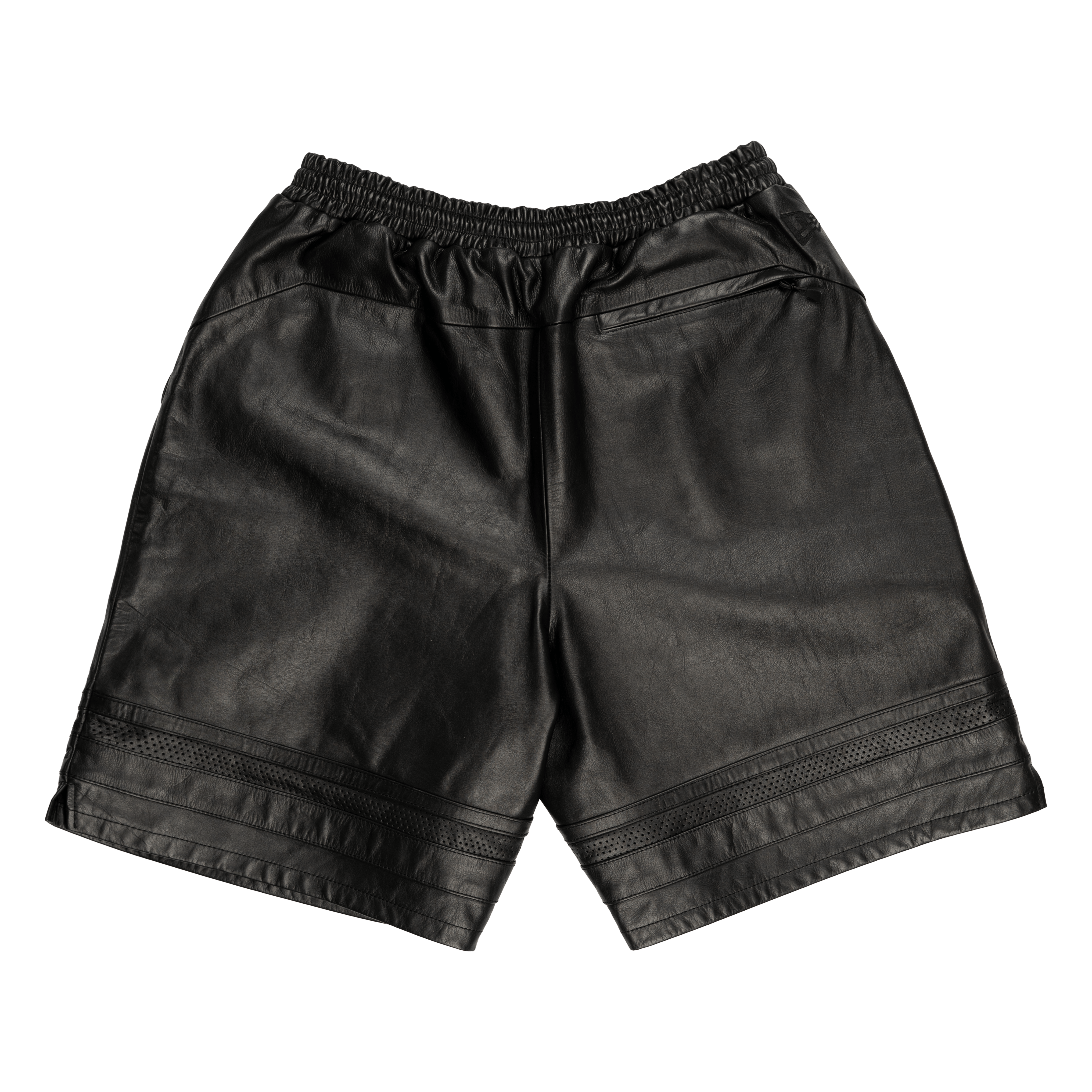 New Era Branded Marauder Leather Shorts