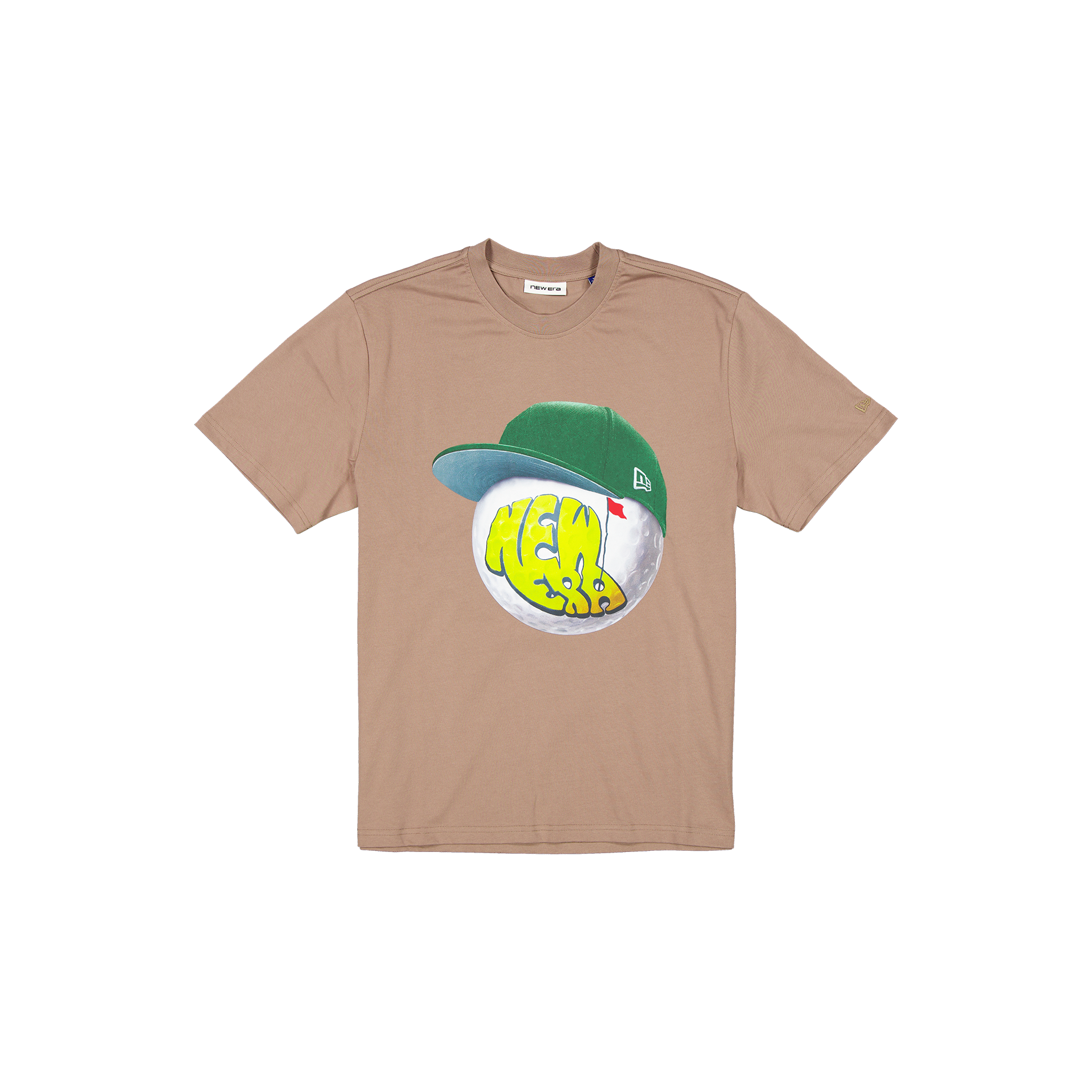 New Era Branded Big Head Greens Taupe Gray T-Shirt