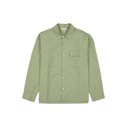 New Era Branded Green Bark Military Shacket