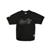 New Era Branded Batter's Eye Raglan Baseball Black Jersey