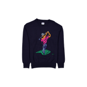 New Era Branded Navy Jacquard Golf Sweater