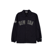 New Era Branded Twill Applique Navy Coaches Jacket