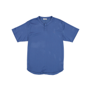New Era Branded Galvin 2-Button Mesh Henley Indigo Jersey