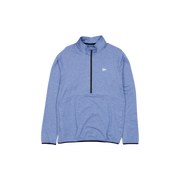 New Era Branded Knit Golf Heather Indigo Blue Half Zip