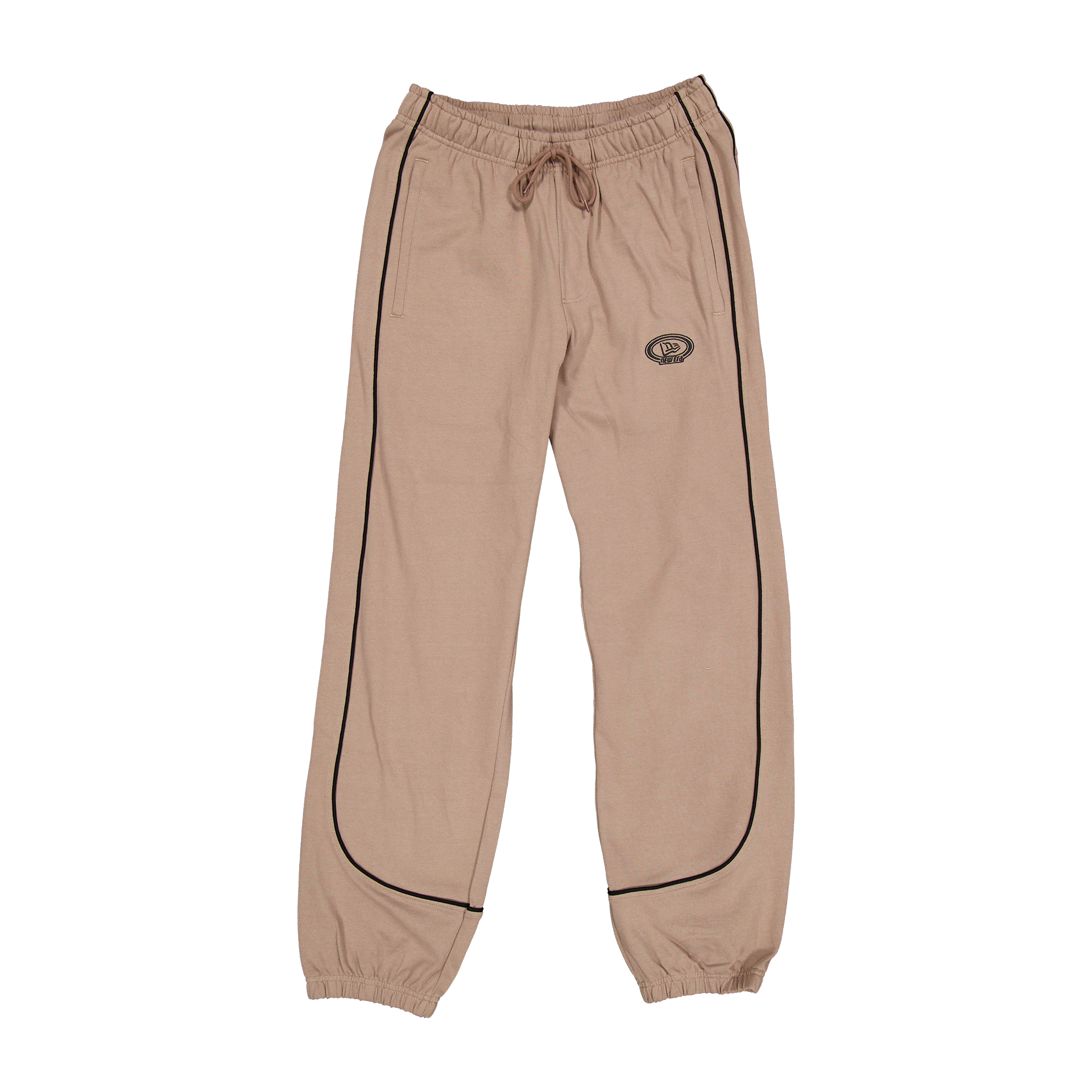 New Era Branded Shoreline Taupe Gray Knit Jogger