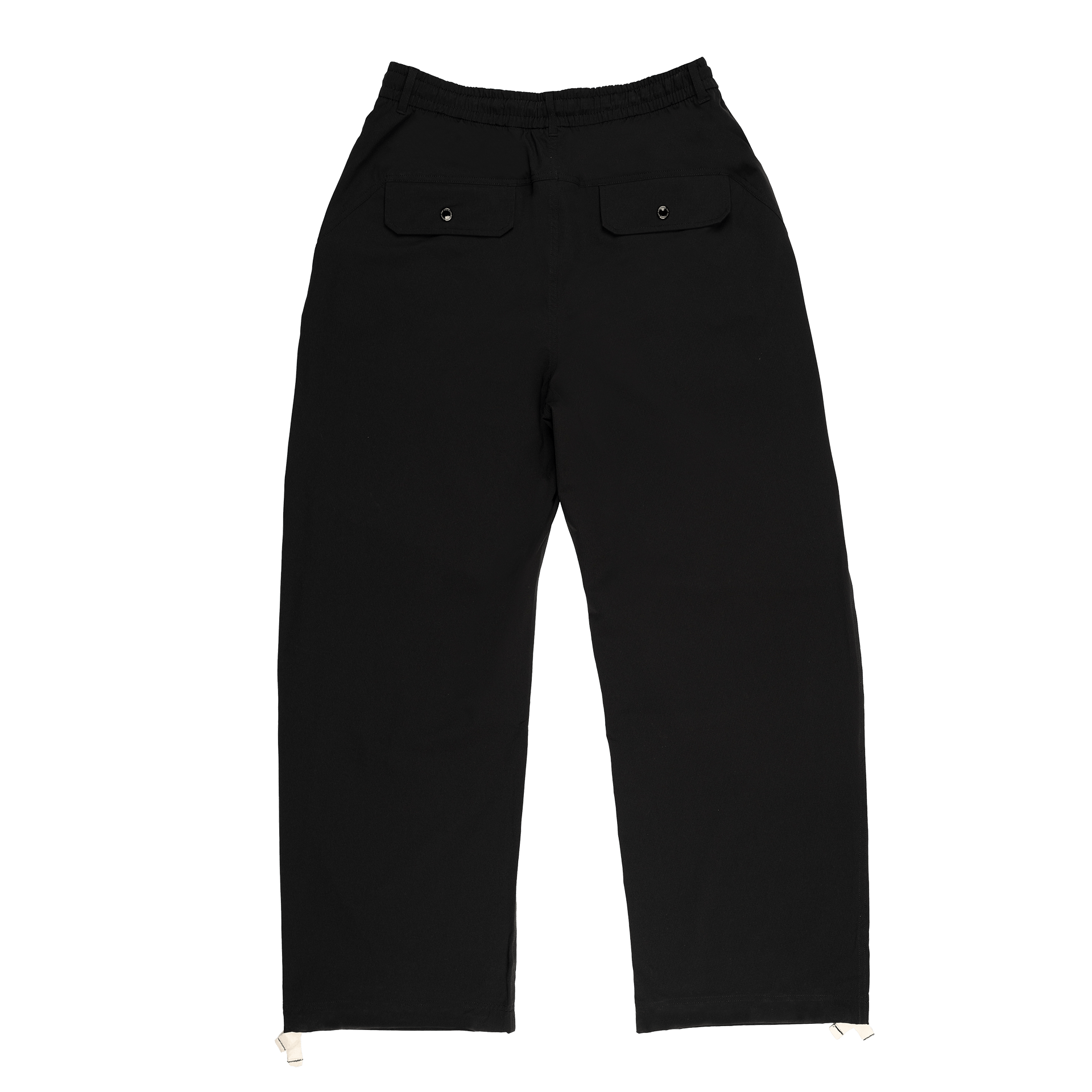 New Era Branded Nylon Military Black Cargo Pants