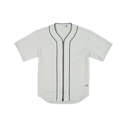 New Era Branded Piping Full-Zip Baseball Mirage Gray Jersey