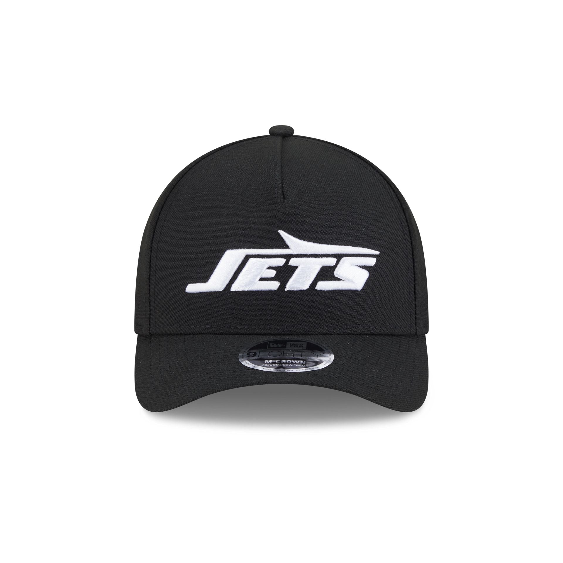 New York Jets Black & White 9FORTY M-Crown A-Frame Snapback Hat