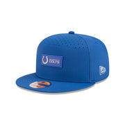 Indianapolis Colts 2025 Sideline Hot Weather Split Panel 9FIFTY Snapback Hat