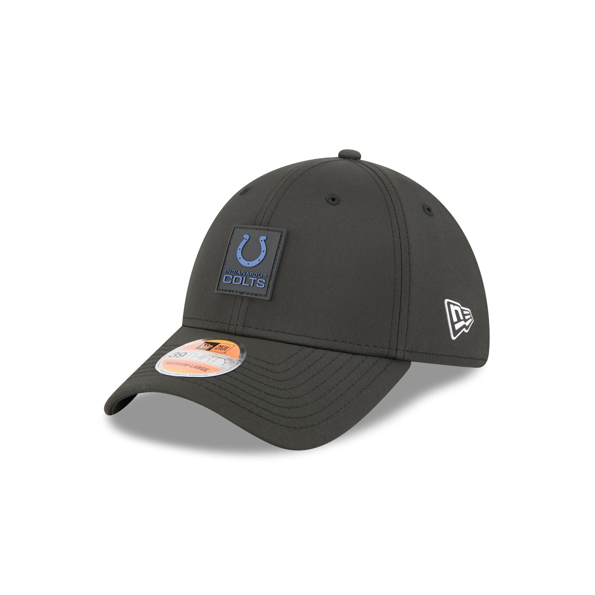 Indianapolis Colts 2025 Sideline Hot Weather Black 39THIRTY Stretch Fit Hat