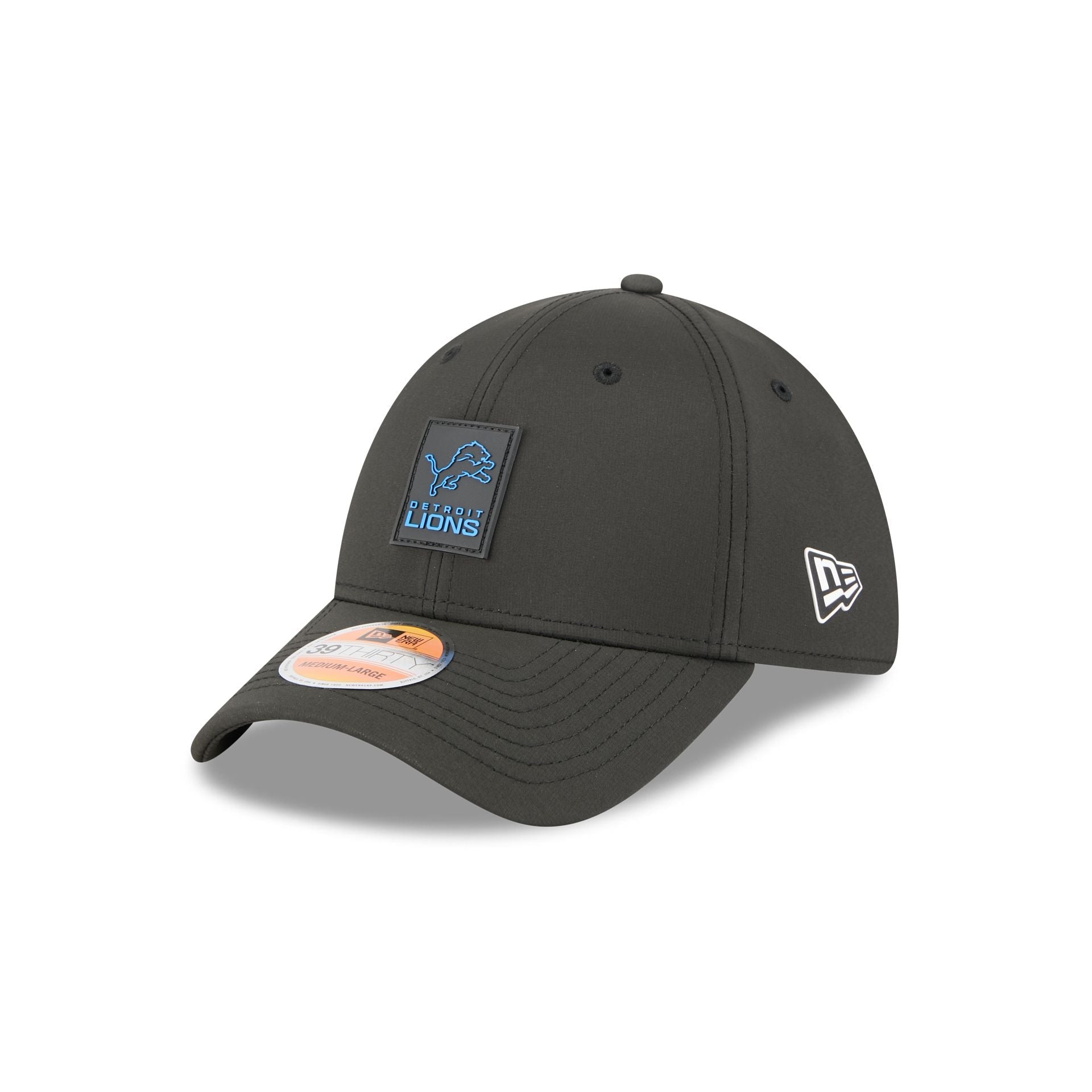 Detroit Lions 2025 Sideline Hot Weather Black 39THIRTY Stretch Fit Hat
